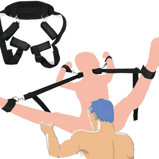 BDSM Restraints Leg Spreader Harness for Couples Play