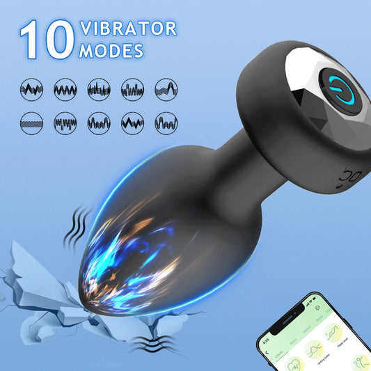 Wireless Vibrating Anal Plug for Men, Prostate Massager