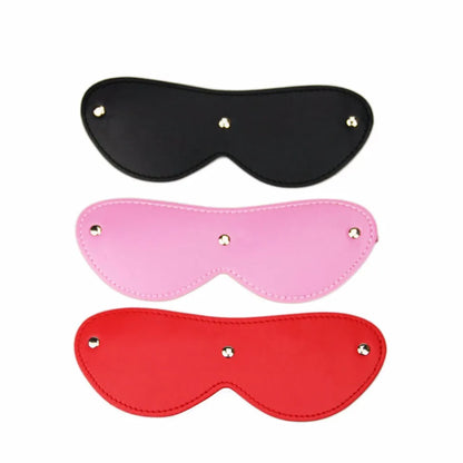 Leather BDSM Blindfold Eye Mask for Couples Cosplay Play