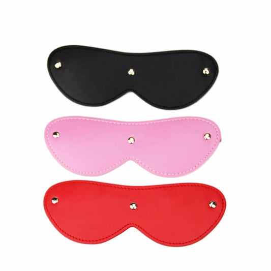 Leather BDSM Blindfold Eye Mask for Couples Cosplay Play