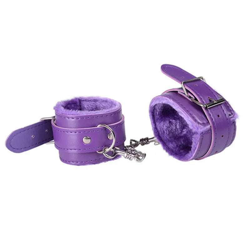 Under Bed BDSM Restraint System with Ankle Cuffs Set