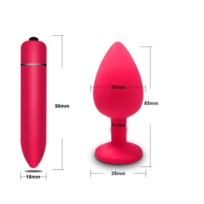 10 Speed Mini Bullet Vibrator for Women, Clit & Anal Toy