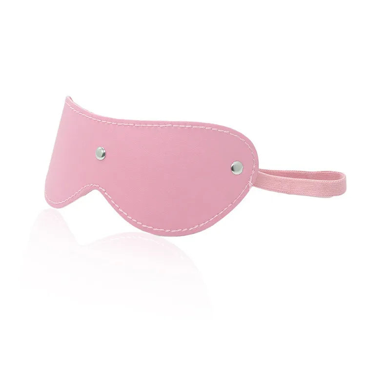 Leather BDSM Blindfold Eye Mask for Couples Cosplay Play