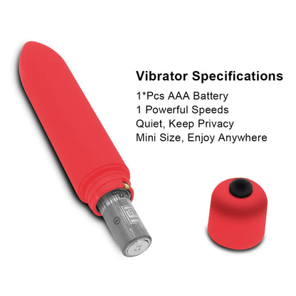 10 Speed Mini Bullet Vibrator for Women, Clit & Anal Toy
