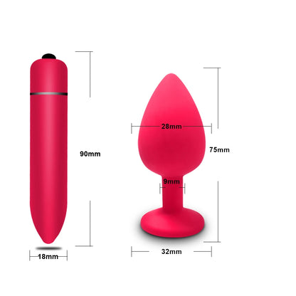 10 Speed Mini Bullet Vibrator for Women, Clit & Anal Toy