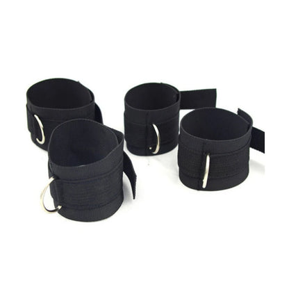 Under Bed BDSM Restraint System with Ankle Cuffs Set
