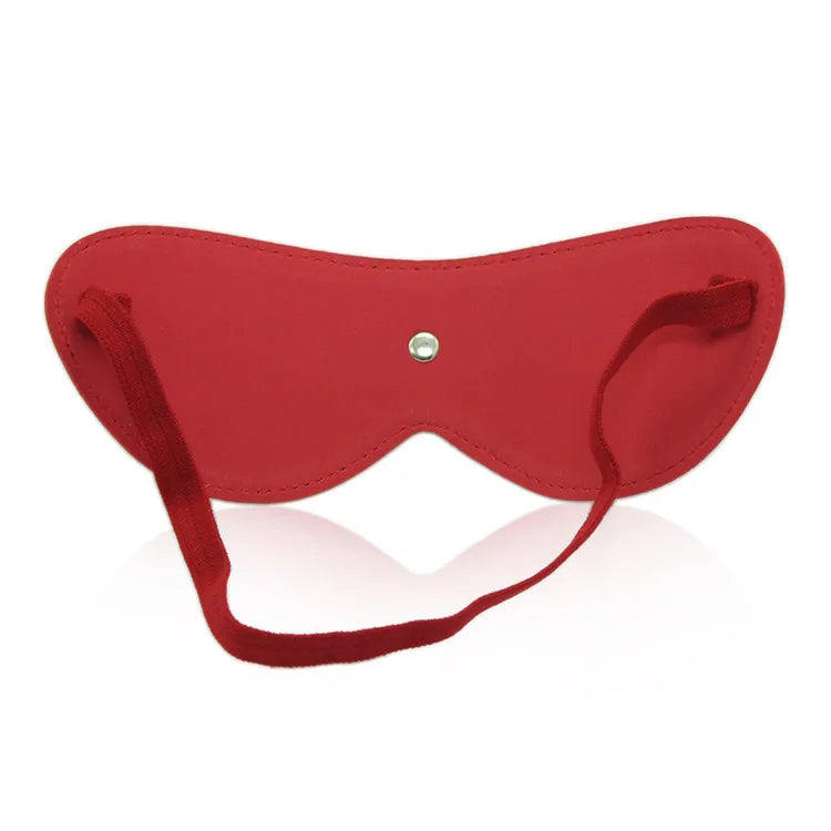 Leather BDSM Blindfold Eye Mask for Couples Cosplay Play