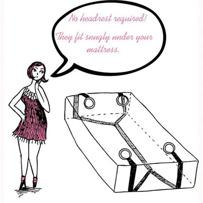 Under Bed BDSM Restraint System with Ankle Cuffs Set