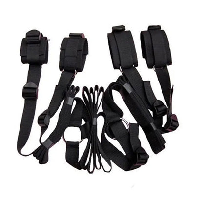 Under Bed BDSM Restraint System with Ankle Cuffs Set