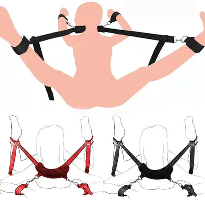 BDSM Restraints Leg Spreader Harness for Couples Play