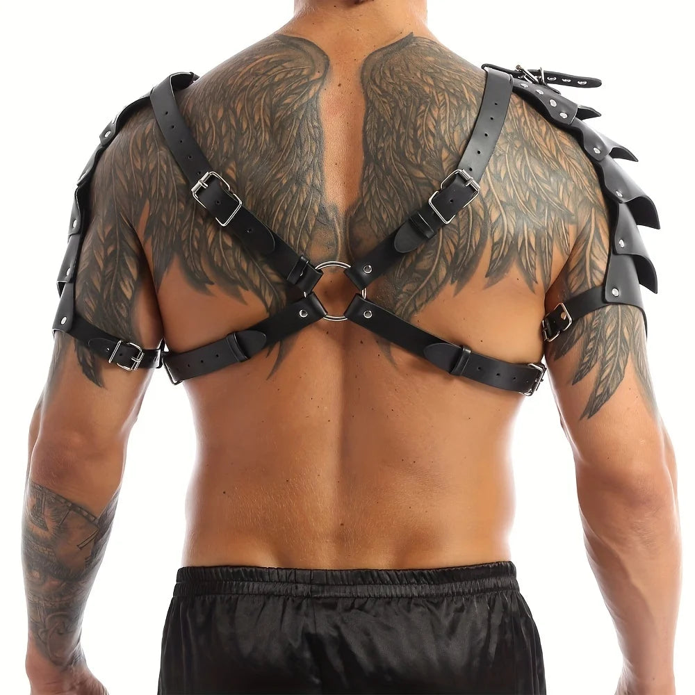 PU Leather Chest Harness Belt for Men Cosplay and Party