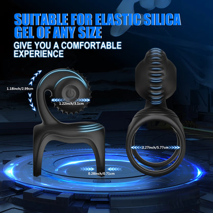 Vibrating Penis Ring for Men, Delay & Erection Toy