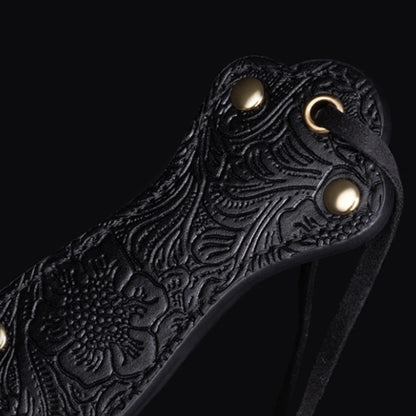 PU Leather BDSM Paddle Whip Flogger 22.7in for Cosplay Play