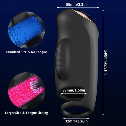 App-Controlled Male Masturbator with 9 Vibrating Modes