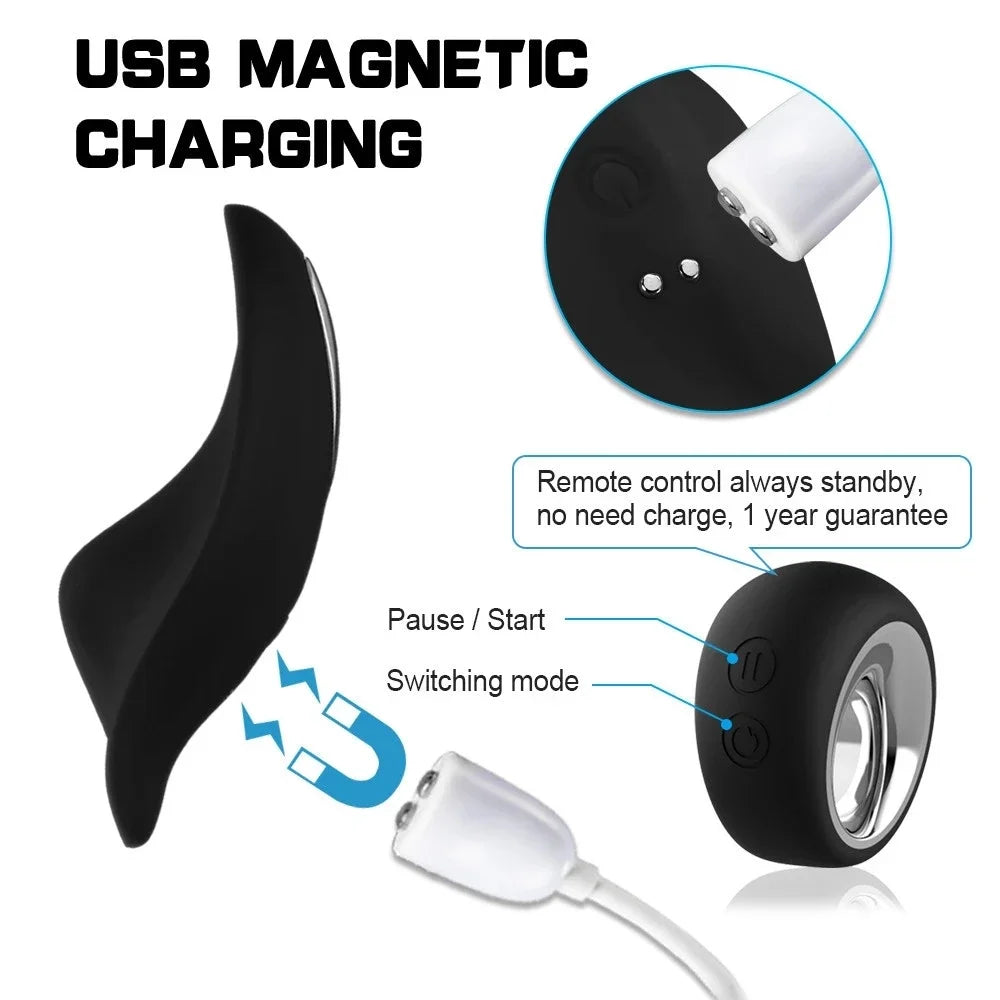 Wearable Butterfly Clitoral panties Vibrator for Women, Silent