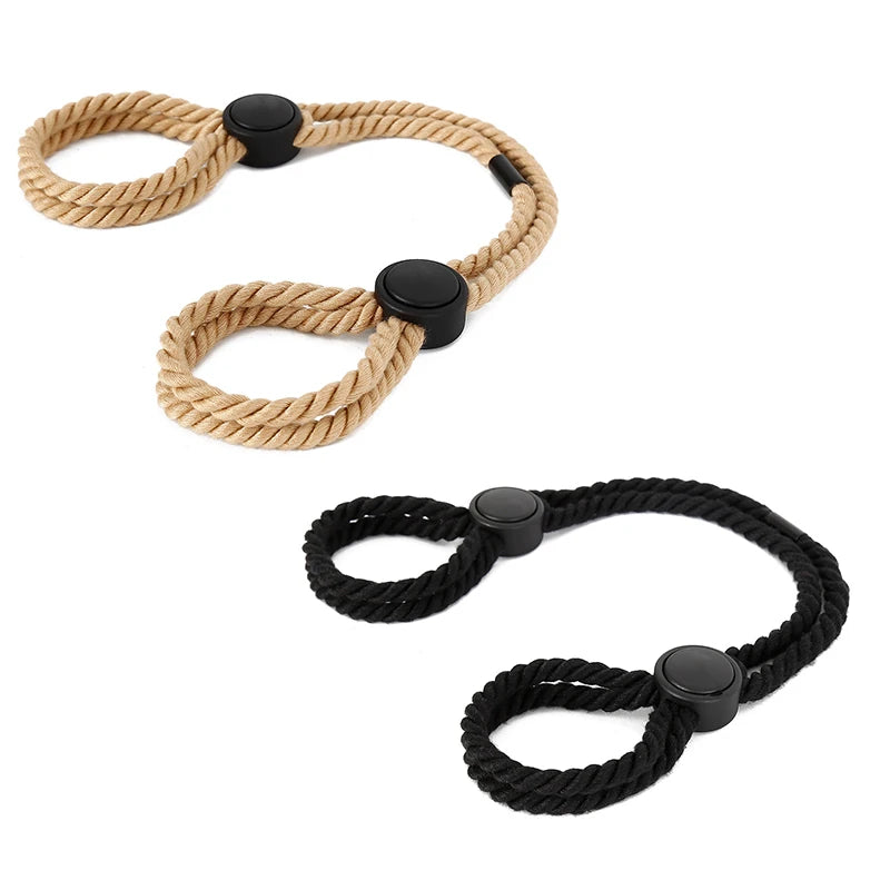 BDSM Rope Handcuffs Ankle Cuffs Leg Restraints Set
