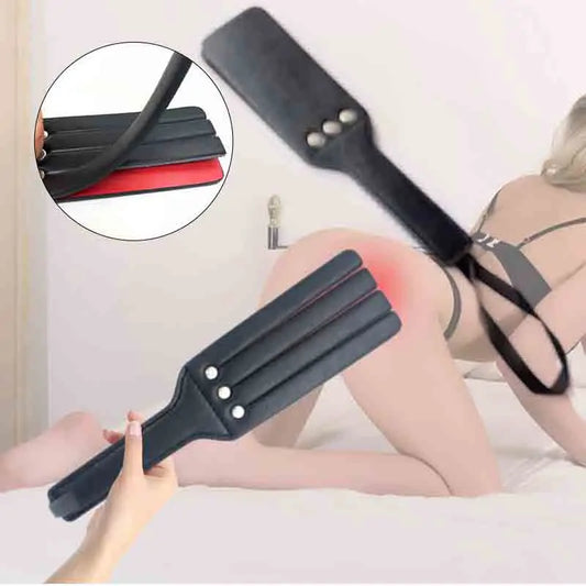 Leather BDSM Whip Spanking Paddle Flogger for Fetish Play