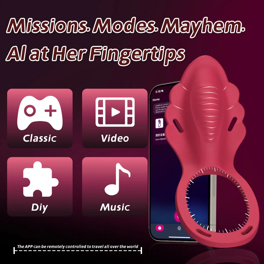 Wearable Panty Vibrator with Clitoral Stimulator for Couples