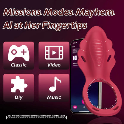 Wearable Panty Vibrator with Clitoral Stimulator for Couples