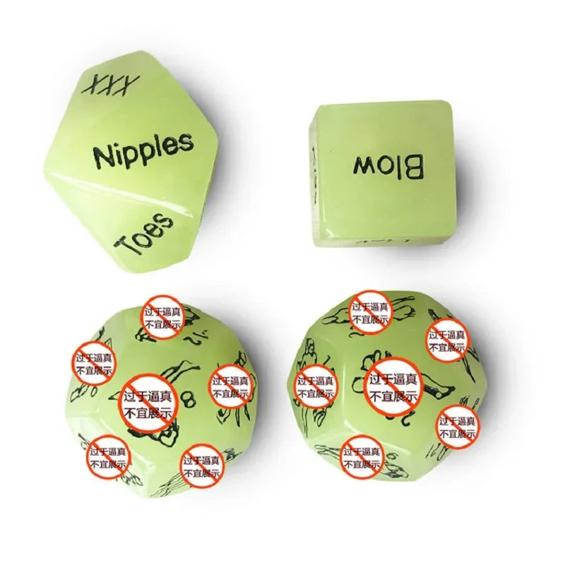 4-Piece Sex Dice Game Set for Couples, Erotic Fun
