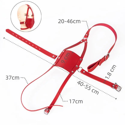 BDSM Harness Ball Gag Set with 42mm Silicone Mouth Gag