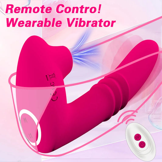 Sucking Vibrator, dildo with Remote Control for Women Stimulator