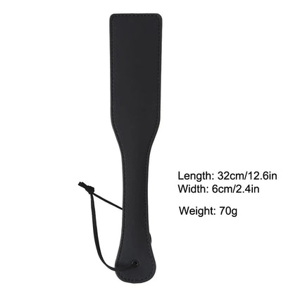 Black Leather BDSM Whip Paddle Flogger for Couples Play