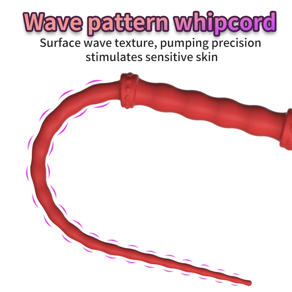 Leather BDSM Flogger Whip with Braid Tails for Spanking Play