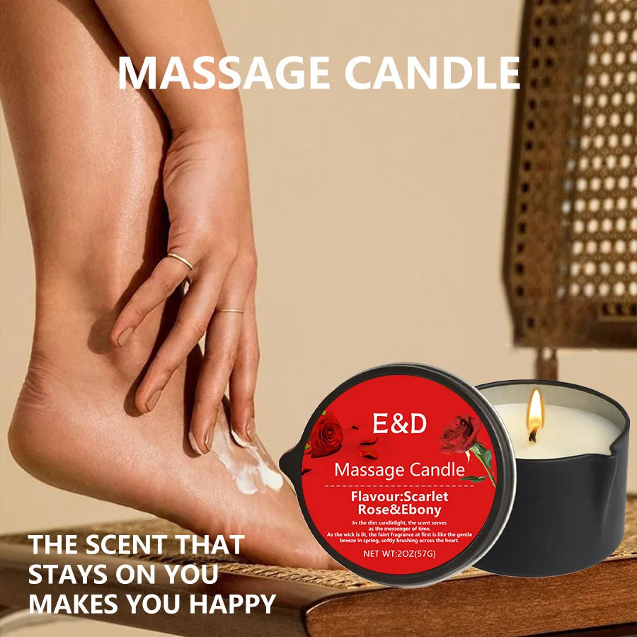 Massage Oil Candle for Stress Relief and Skin Moisturizing