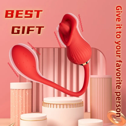 10 Mode Tongue Licking Vibrator for Women, Portable Toy