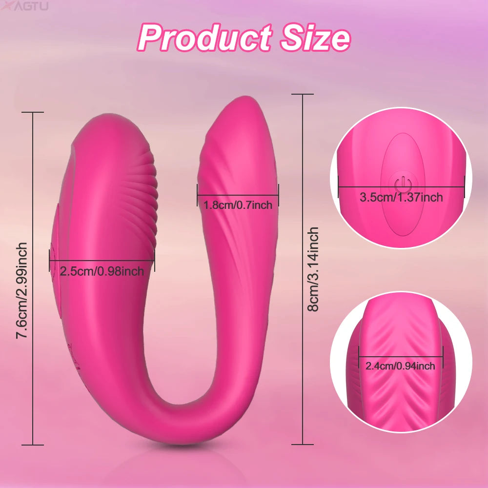 Double Penetration Vibrator for Couples, Clit & Anal Toy