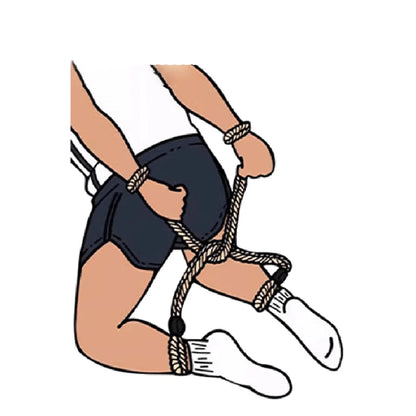 BDSM Rope Handcuffs Ankle Cuffs Leg Restraints Set