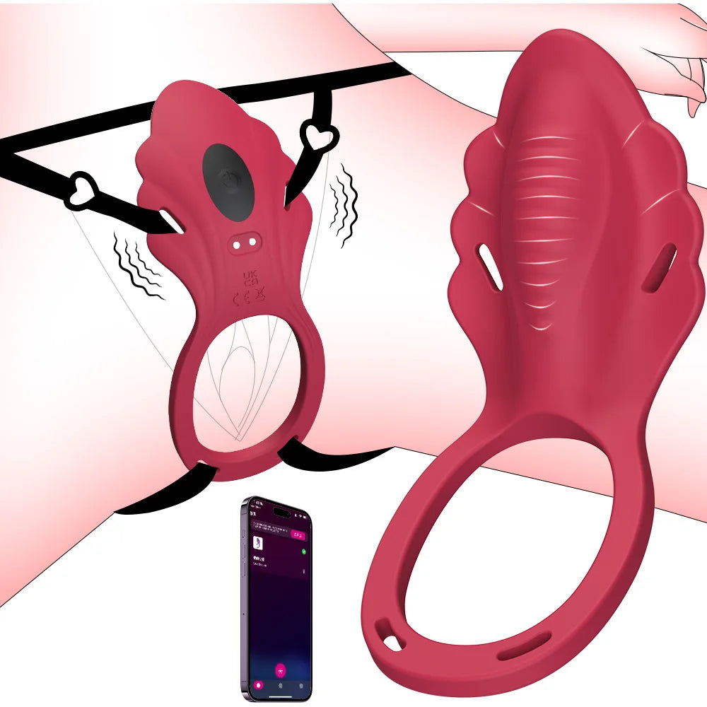 Wearable Panty Vibrator with Clitoral Stimulator for Couples