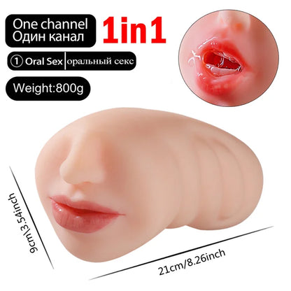 Anal, mouth & Vagina Male Masturbator Sex Toy for Men
