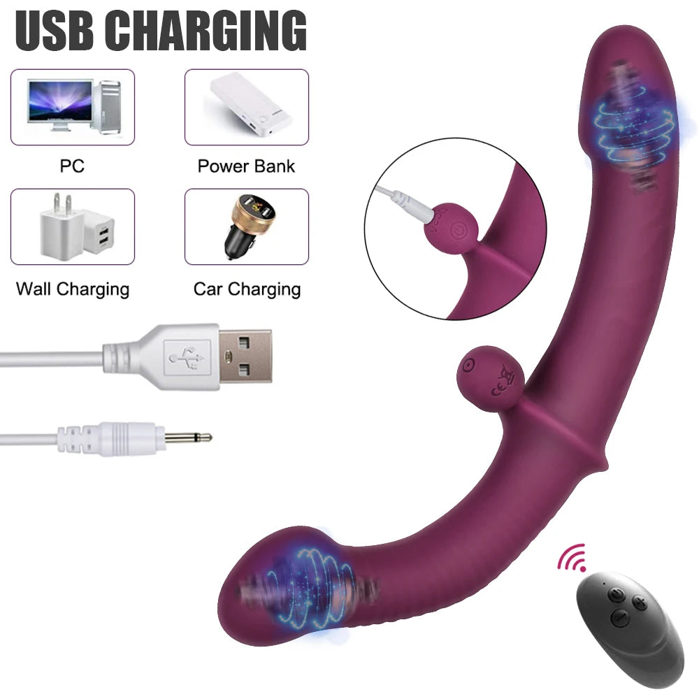 Lesbian Double Dildo Panty Vibrator for Couples