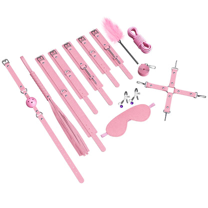 BDSM Bed Restraints Kit with Adjustable Handcuffs and Cuffs