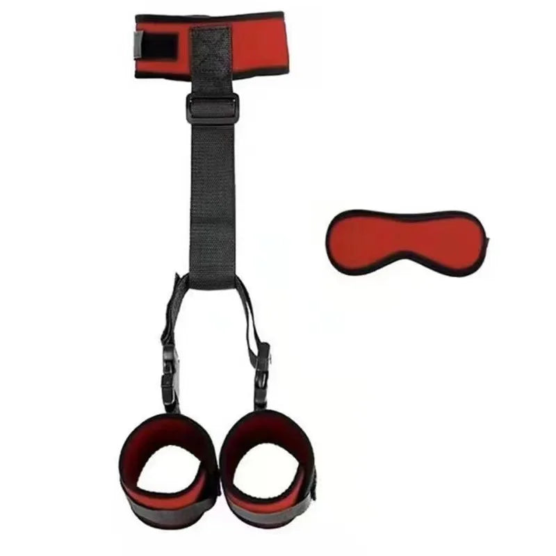 BDSM Handcuff and Blindfold Set with Ankle Cuffs for Couples
