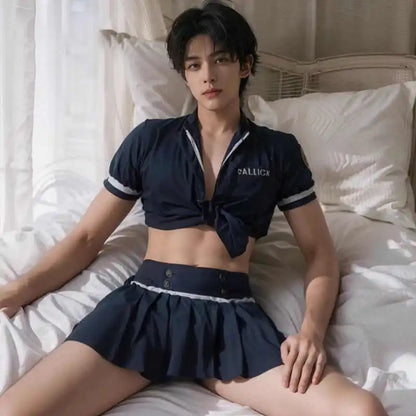 Sexy Men’s Roleplay Lingerie Set, Maid Cosplay Costume