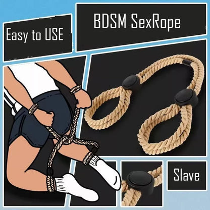 BDSM Rope Handcuffs Ankle Cuffs Leg Restraints Set