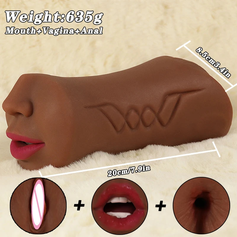 Anal, mouth & Vagina Male Masturbator Sex Toy for Men