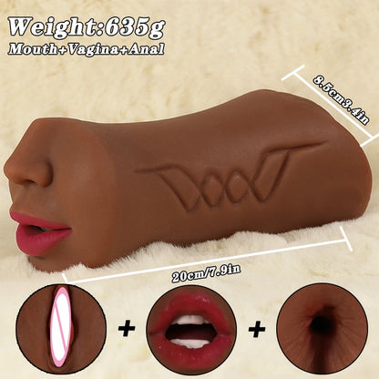Anal, mouth & Vagina Male Masturbator Sex Toy for Men