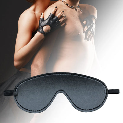 PU Leather BDSM Blindfold Eye Mask for Couples Play