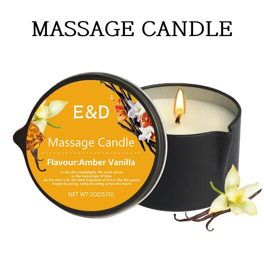 Massage Oil Candle for Stress Relief and Skin Moisturizing