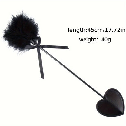 Leather Feather BDSM Paddle Whip Flogger for Couples Play