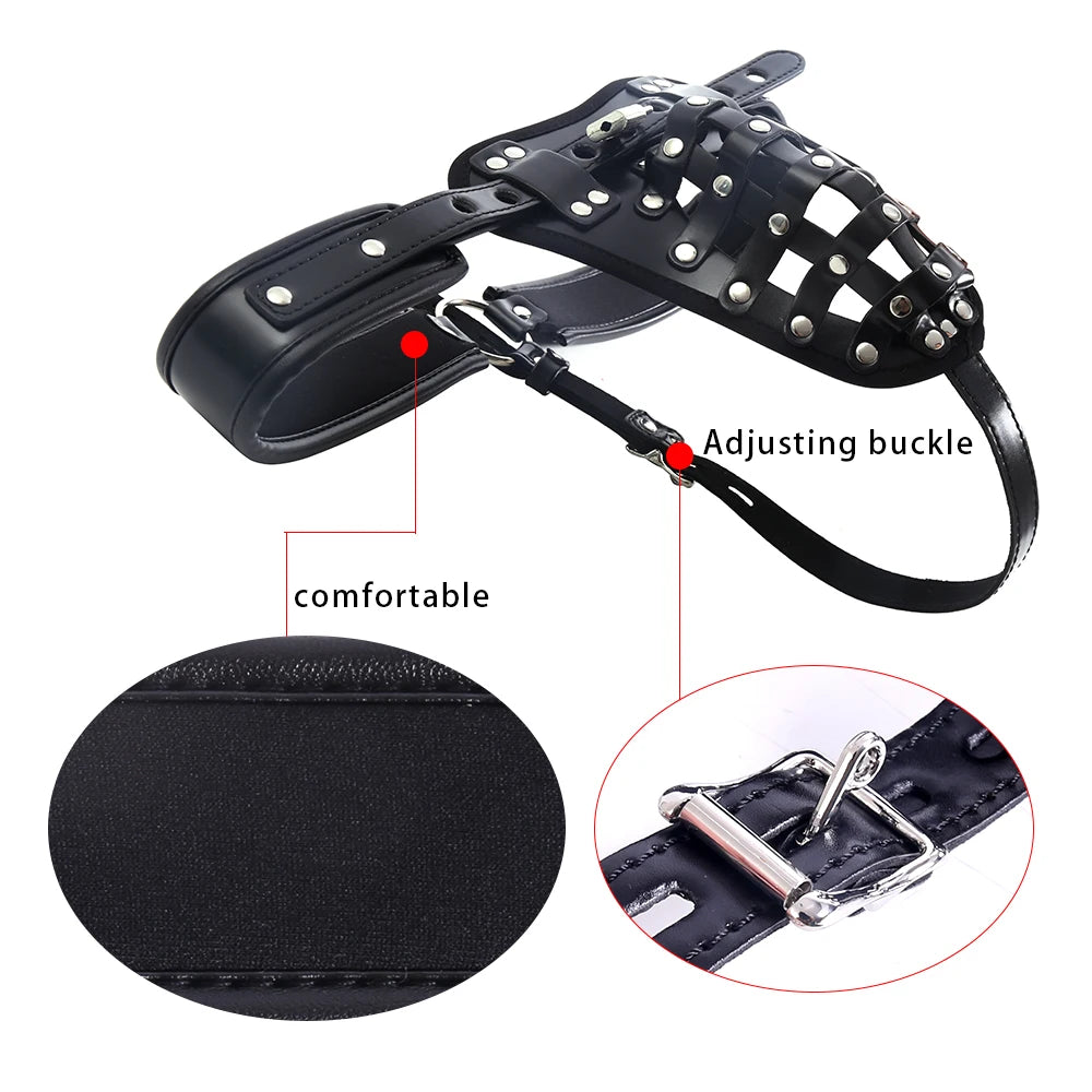 Men’s Locking Cock Cage Chastity Belt & Bondage Harness