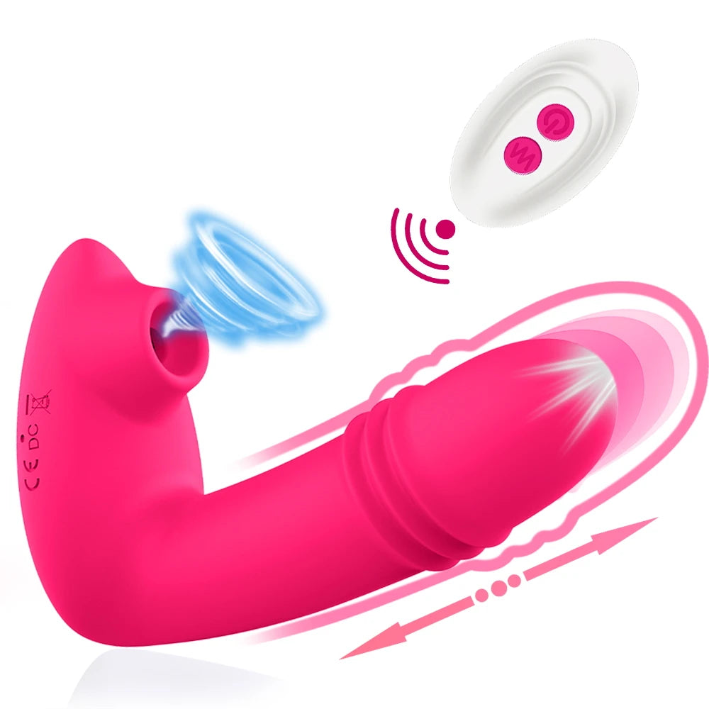 Sucking Vibrator, dildo with Remote Control for Women Stimulator