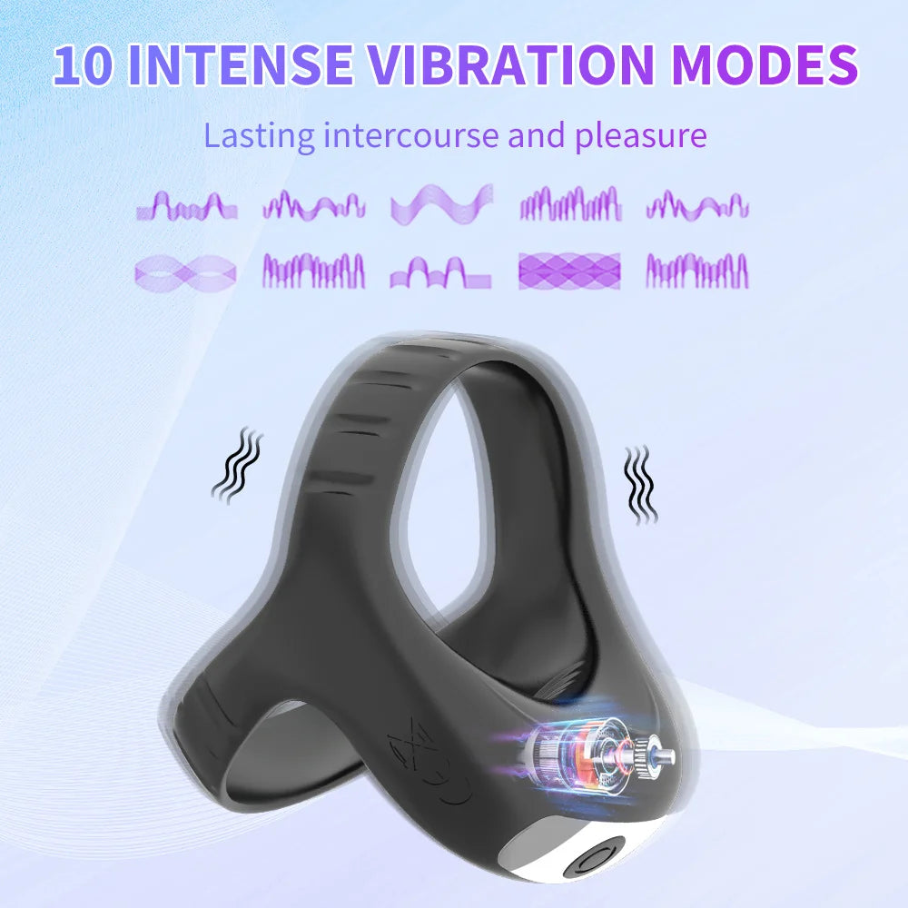 Vibrating Cock Ring for Men, Delay & Pleasure Toy