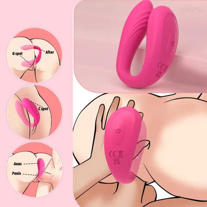 Double Penetration Vibrator for Couples, Clit & Anal Toy