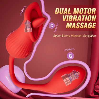 10 Mode Tongue Licking Vibrator for Women, Portable Toy