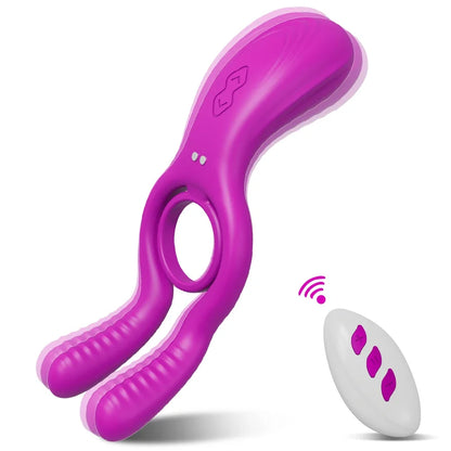 12-Speed Vibrating Cock Ring for Couples, G-Spot Toy